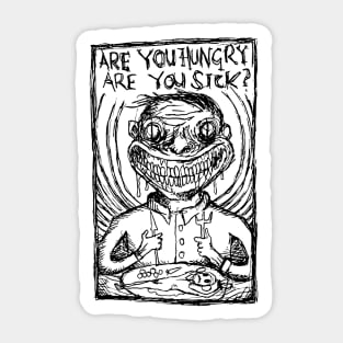 Are You Hungry - We suck Young Blood Illustrated Lyrics Sticker